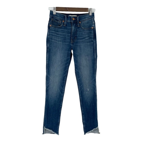 Madewell 10" High Rise Tulip Hem Skinny Jeans‎ Size 24 - Picture 5 of 12